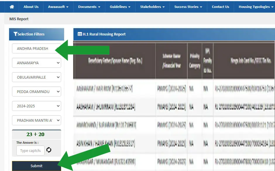 PM Awas Yojana Gramin List Andhra Pradesh 2025
