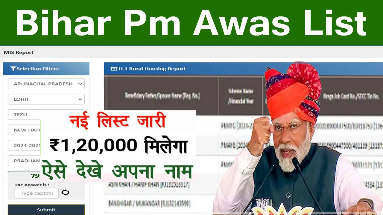 PM Awas Yojana Gramin List Bihar 2025 - प्रधानमंत्री आवास योजना ग्रामीण सूची बिहार