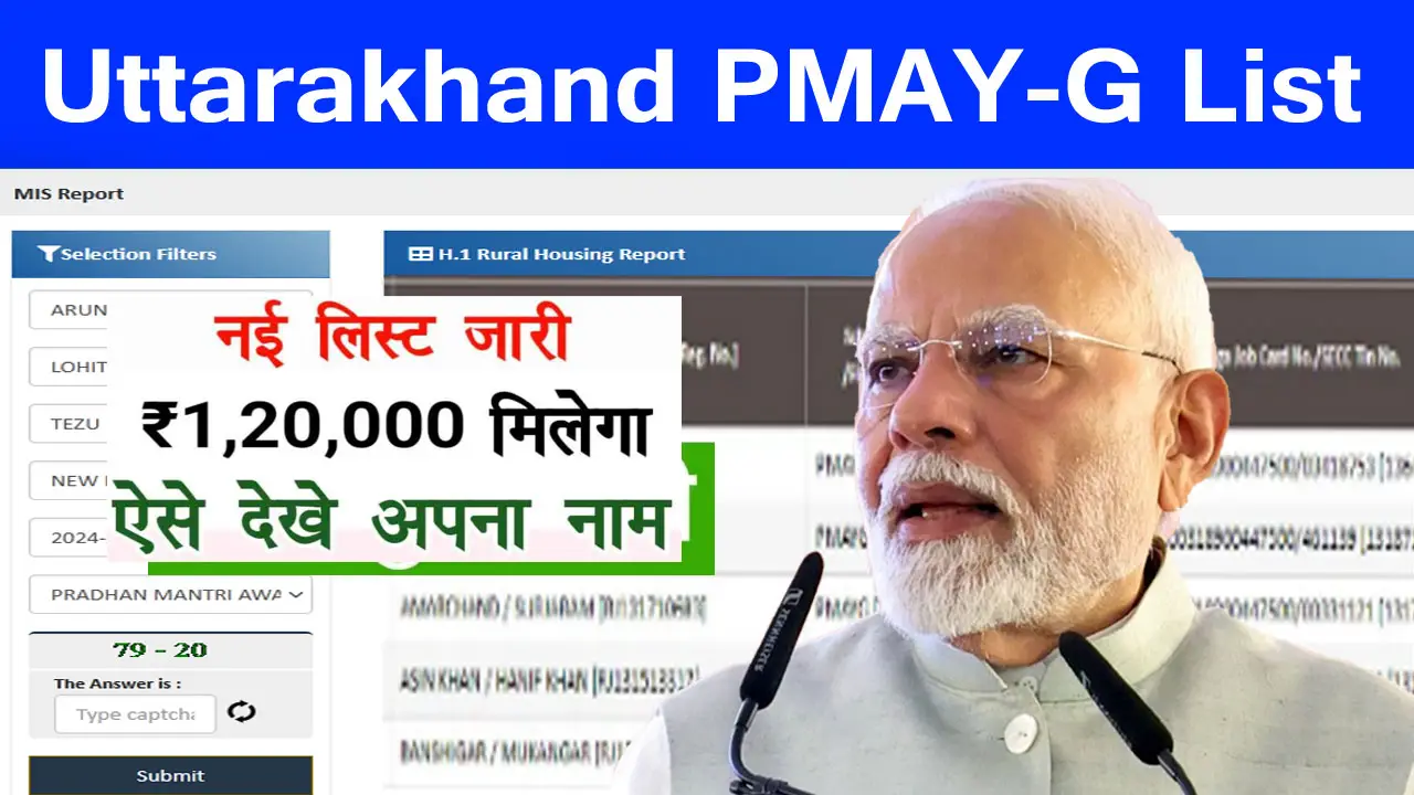 PM Awas Yojana Gramin List Uttarakhand 2025 - प्रधानमंत्री आवास योजना ग्रामीण सूची उत्तराखंड