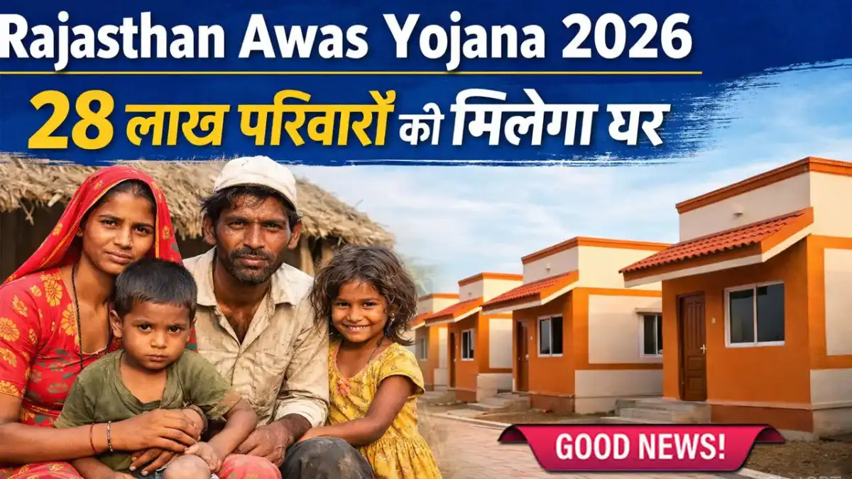 Rajasthan Awas Yojana 2026 - 28 लाख परिवारों को मिलेगा पक्का घर, आवास योजना राजस्थान में बड़ी घोषणा